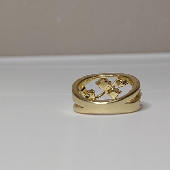 Cute Gold Tone Ring Size 6.5 - Picture 4 of 11